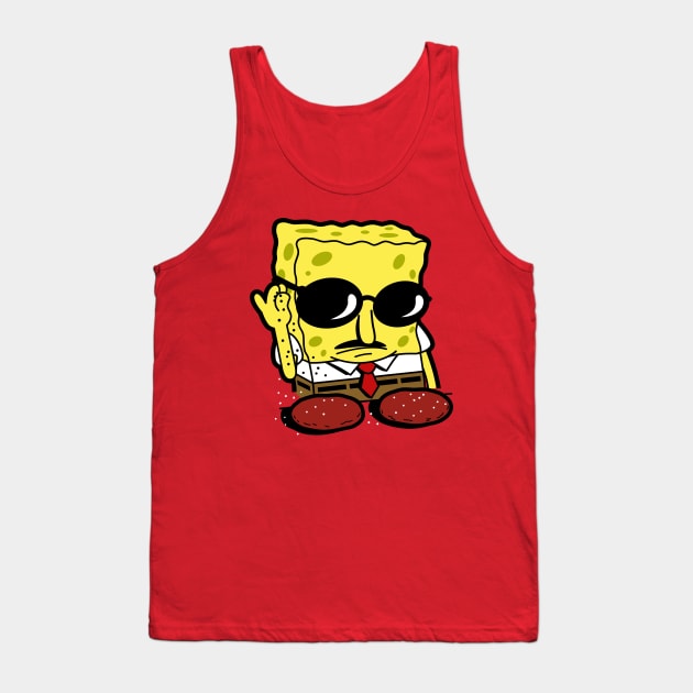 Funny Burger Salt Bae Meme Parody Cartoon For Burger Lovers Tank Top by BoggsNicolas